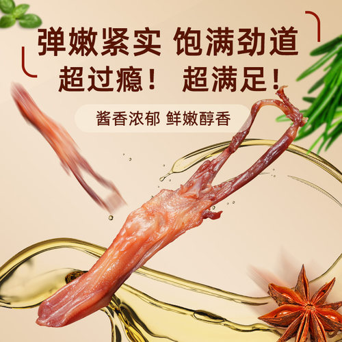 发顺丰修文生鸭舌温州特产酱香原味腊鸭舌头生鲜半成品净重500g - 图0
