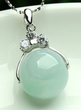 翡翠转运珠旺夫项链玉吊坠