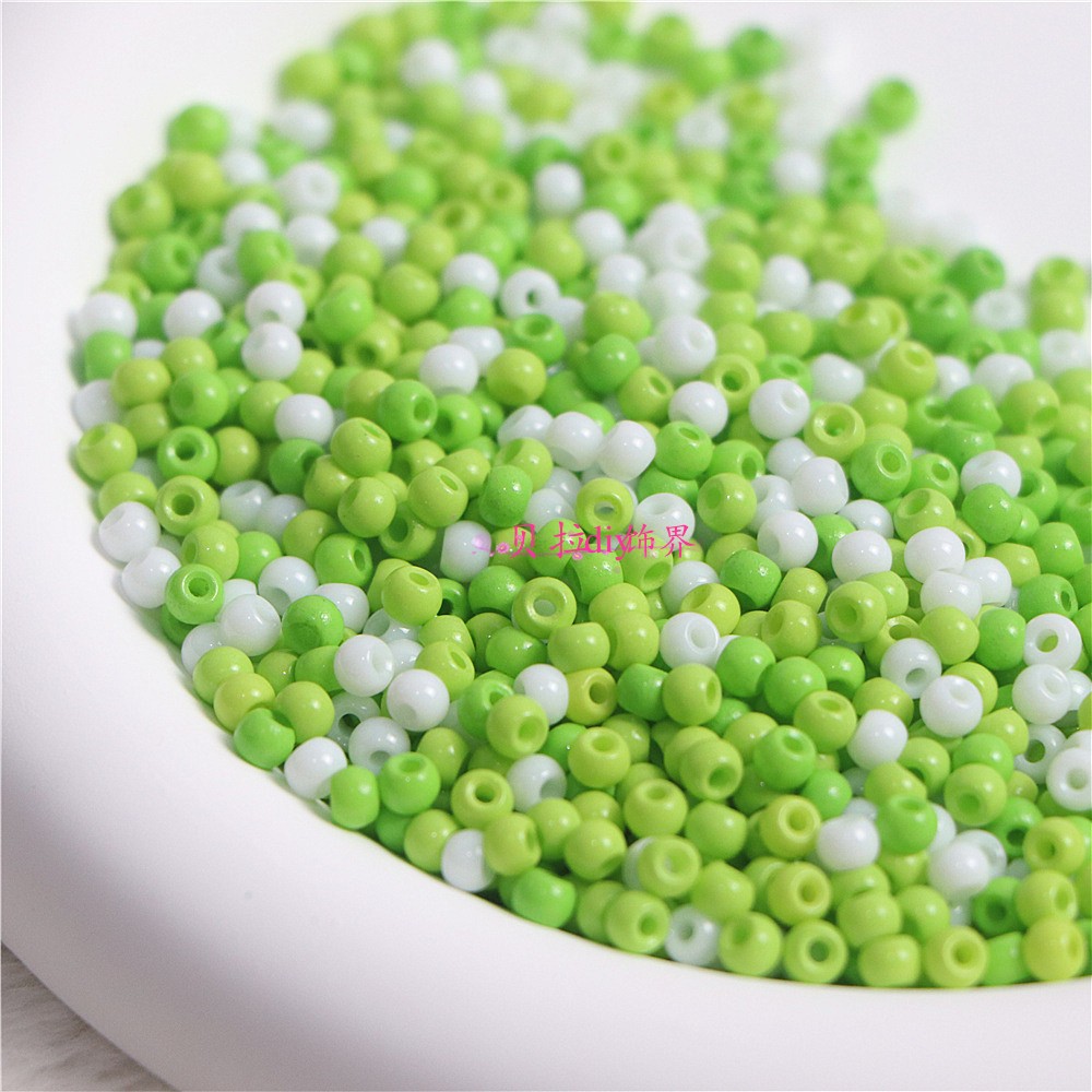 高保色4mm超优油画实色玻璃米珠手工diy串珠手链编织耳环饰品材料 - 图2