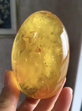 金绞蜜手把件天然琥珀