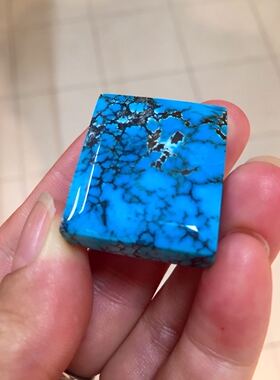 原矿绿松石云盖寺吊坠玻璃平安牌