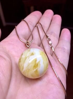 18k金镶嵌虎皮纹珠光宝气吊坠