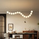 Buddha bead cream art French restaurant hall living room lamp