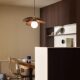French retro mid-century style master bedroom lamp Japanese chandelier