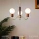 Cream style full copper wood art American modern simple chandelier
