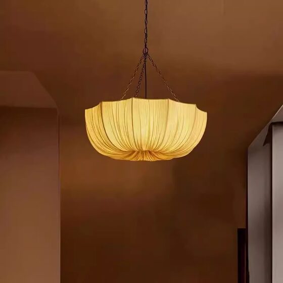 Wabi-sabi style fabric lamps French medieval chandelier American style