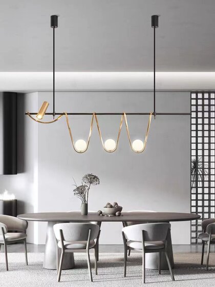 Designer led island restaurant chandelier light luxury high-end