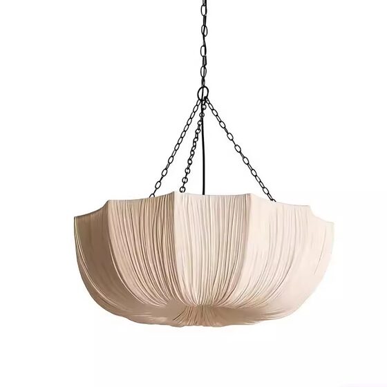 Wabi-sabi style fabric lamps French medieval chandelier American style