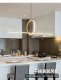 Modern minimalist LED round Nordic restaurant line light