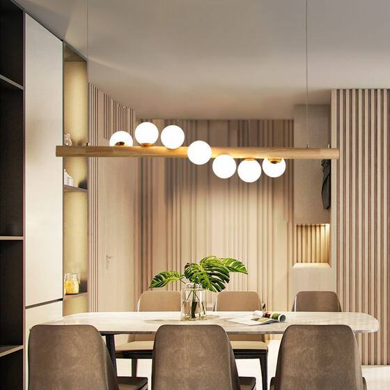 Nordic Japanese restaurant chandelier log commercial shop bar