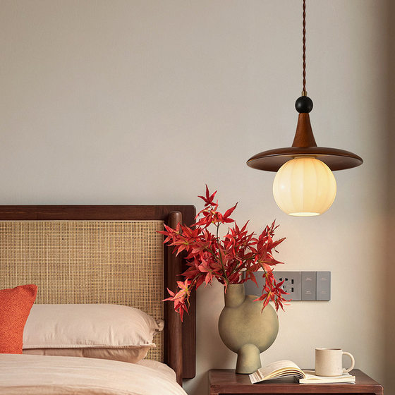American style living room chandelier, antique style solid wood lamp, bedroom