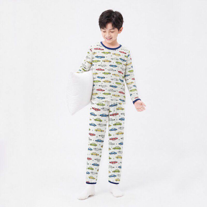 Children's underwear set, autumn and winter new products, Ecoskin, medium and large children's autumn clothes and long pants set, boys' home clothes, pajamas, new