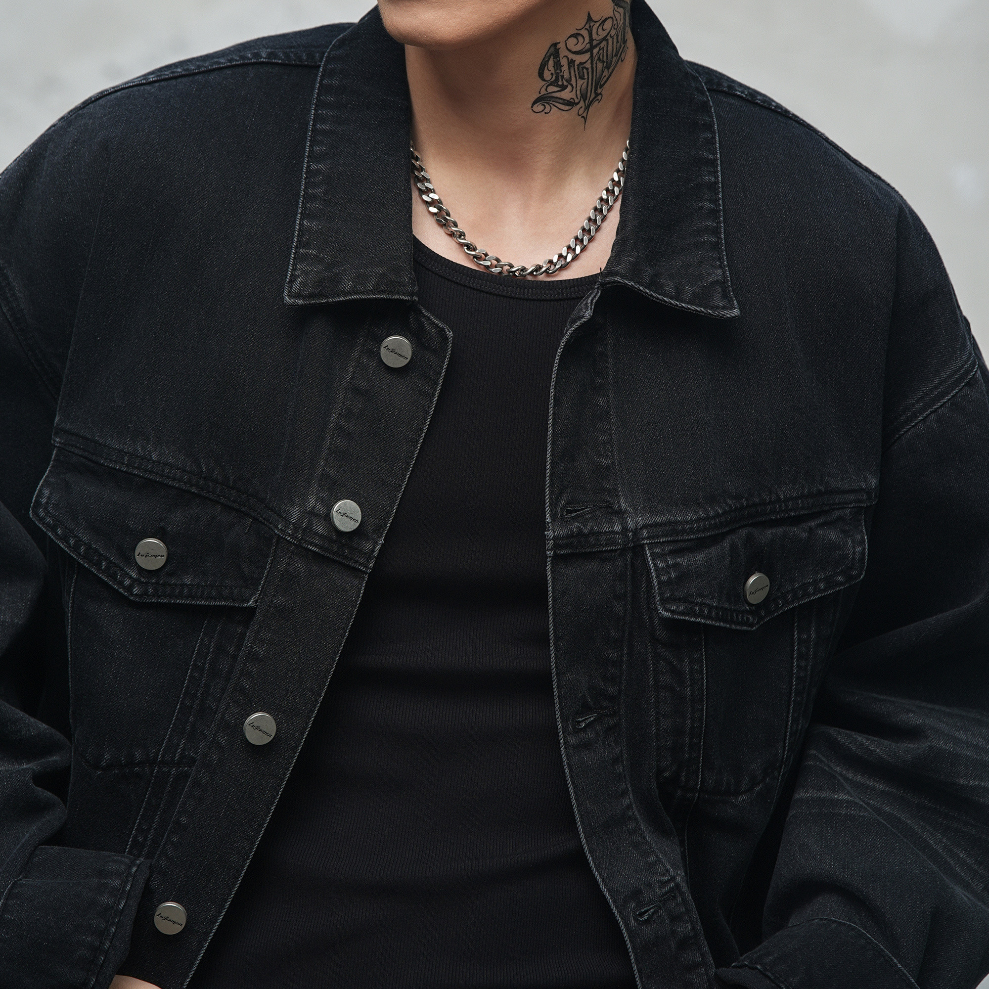 鹿家门春秋新款洗水牛仔外套大码男装翻领宽松休闲街头长袖上衣,淘宝优惠券,粉丝福利购,淘宝优惠卷