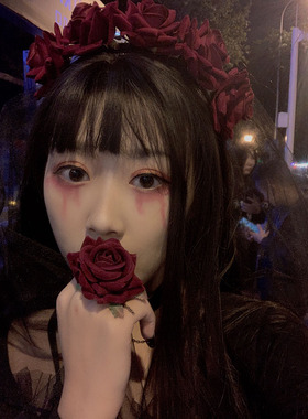 网红同款玫瑰链条流苏指环道具