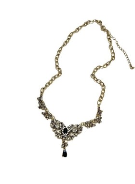 黑金水滴锆石项链2024新款