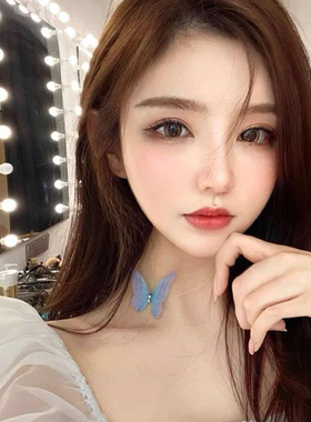 在逃公主鱼线少女风短款锁骨链