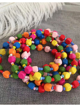 渡假饰品民族风个性七彩长款挂脖