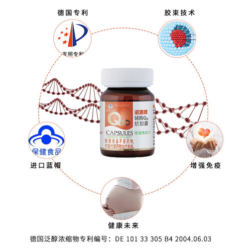 诺惠牌辅酶Q10软胶囊120粒德国原装进口NovaSOL水溶型高吸收q一10-图1