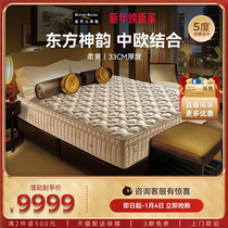 Golden Ole Shuang Latex Mattress Single Double Man Bed Seven Partition Independent Bag Spring Latex Cushion Flexo Yellow Upgrade