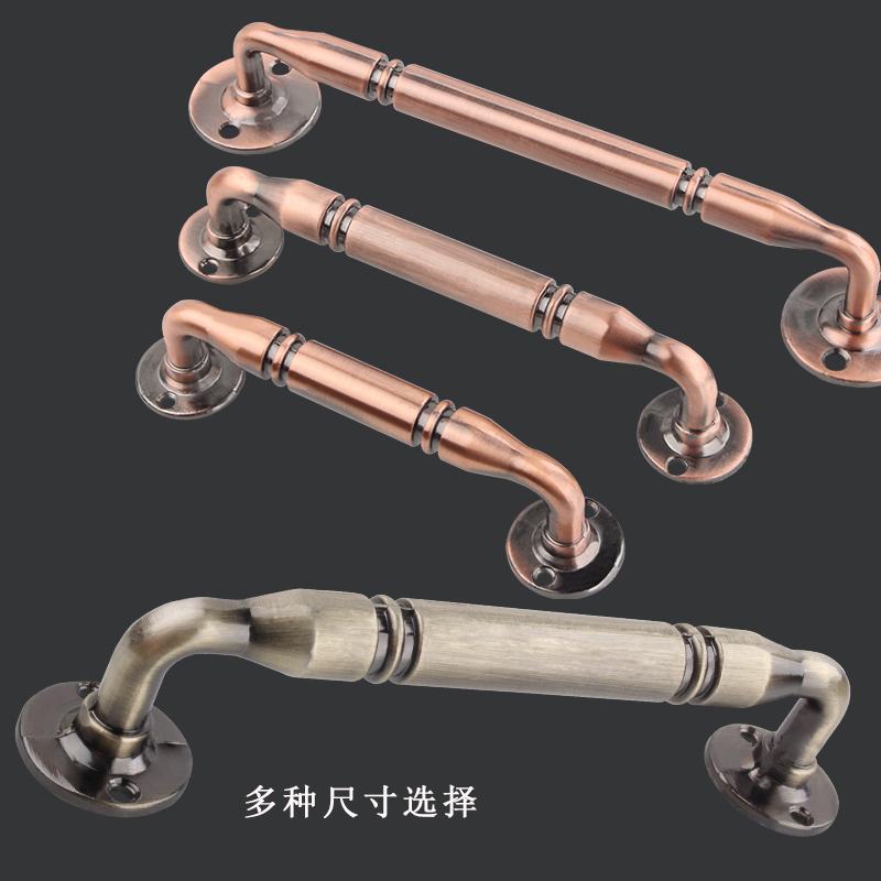 老式大门拉手柜门明装把手手柄锌合金不锈钢门防盗门铁门上扶手 - 图2