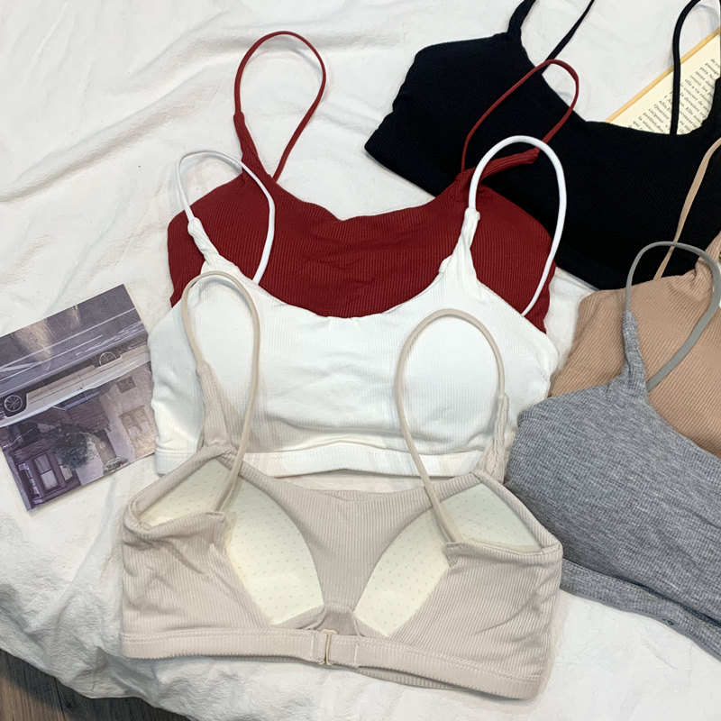 美背内衣女夏细肩带内搭带胸垫吊带小背心文胸一体防走光抹胸裹胸,淘宝优惠券,粉丝福利购,淘宝优惠卷