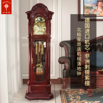 North Star Living Room Landing Bell New Chinese Solid Wood Pendulum Clock Germany Hermler Movement Seat Bell Retro Light Luxury Watches