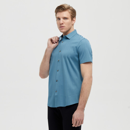 MENHARDUM/蔓哈顿夏季新品纯棉短袖商务翻领开衫T恤针织体恤衫男 - 图1