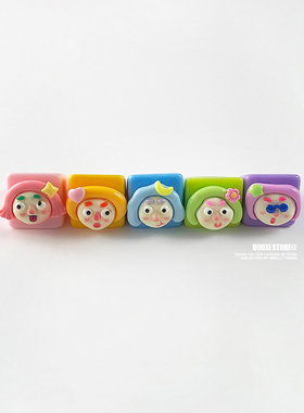 女塑料树脂卡通搞怪女孩戒指