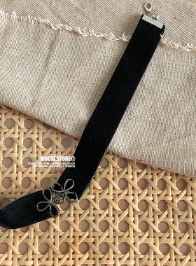 绒织布女新中式盘扣丝绒锁骨链