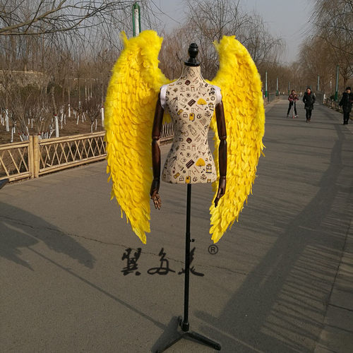 婚庆成人婚纱照道具 天使羽毛翅膀广告创意写真模特大号情侣拍照 - 图1