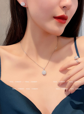 时来运转爆款钛钢项链旋转锁骨链