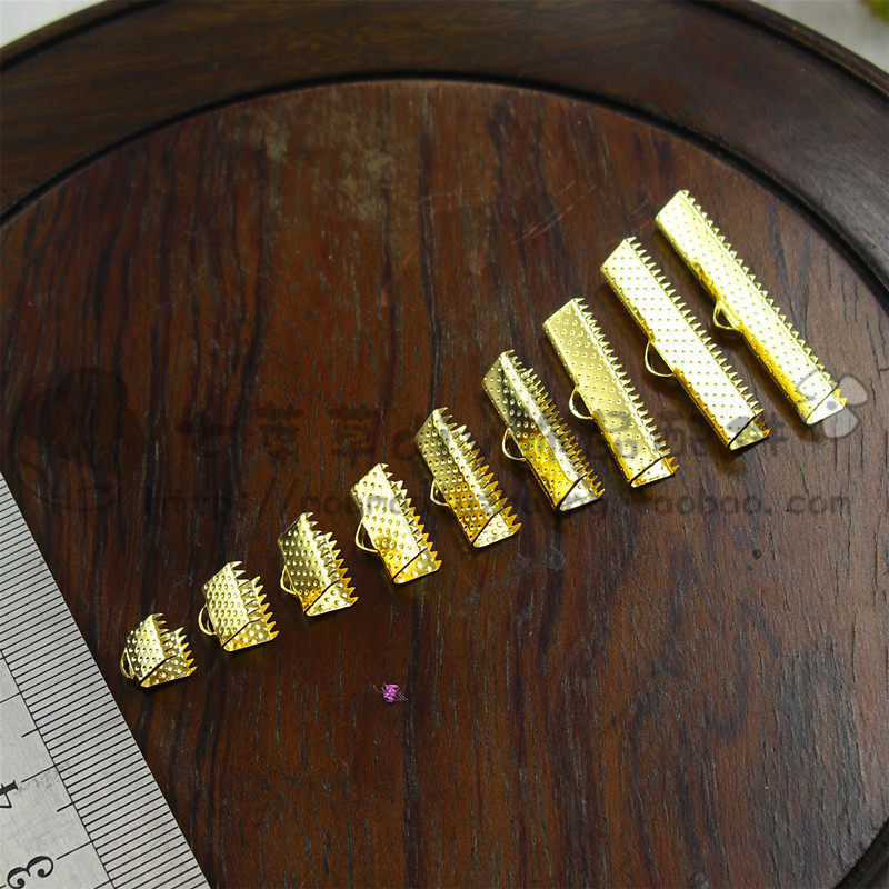 白k/kc金 马仔扣丝带扣皮绳扣 diy手工饰品配件 6~35MM9个尺寸,淘宝优惠券,粉丝福利购,淘宝优惠卷