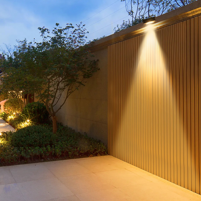 太阳能户外灯庭院围墙灯洗墙灯室外防水简约现代花园布置氛围壁灯 - 图1