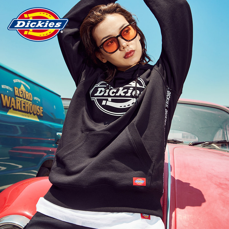 DickiesLOGO印花情侣款连帽卫衣男 2021全棉毛圈布休闲套头上衣潮
