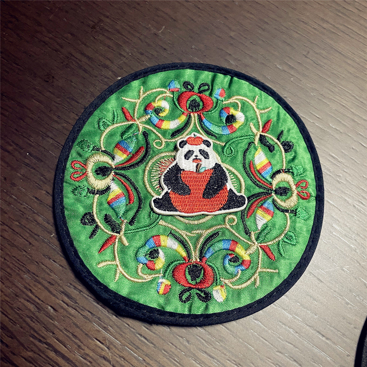 国潮熊猫杯垫刺绣布艺隔热垫家用防滑垫子送老外朋友节日礼物礼盒,淘宝优惠券,粉丝福利购,淘宝优惠卷