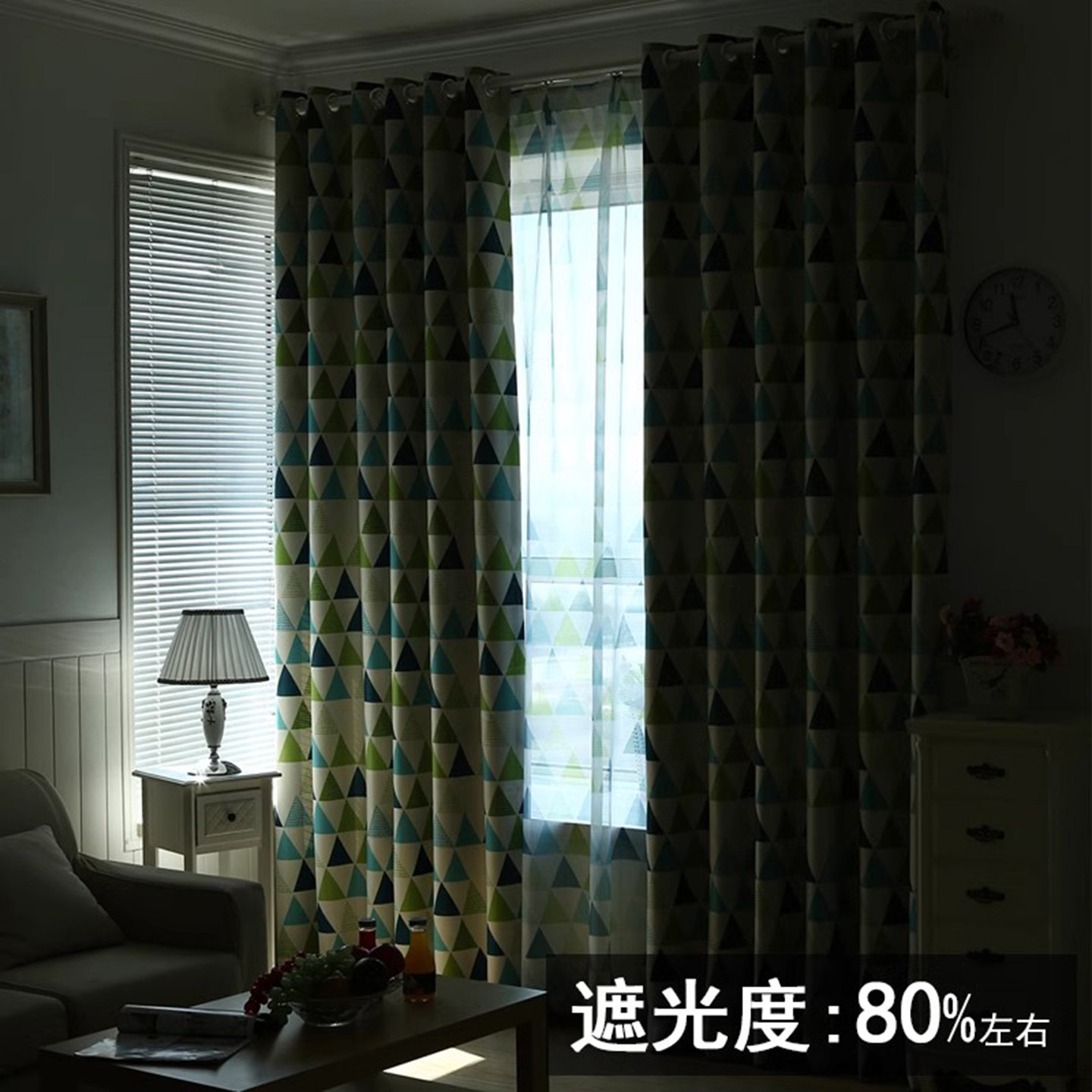 窗帘挂钩全遮光三角形北欧简约现代卧室儿童主卧温馨防晒布2020新