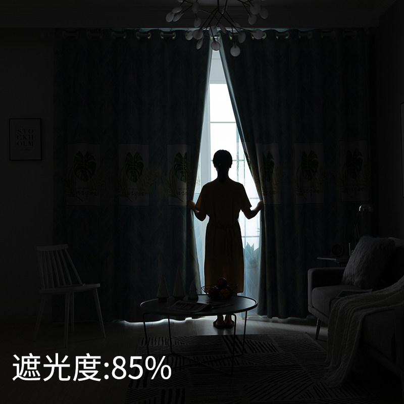 2020年新款流行窗帘简约现代落地窗全遮光布阳台防晒隔热卧室遮阳