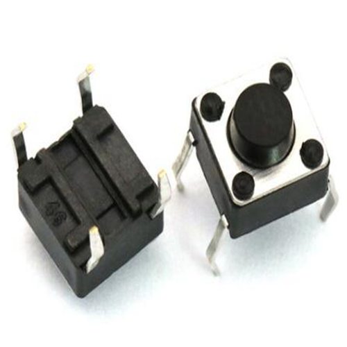 轻触开关 6*6*5.5 四脚 微动 按键开关 铜脚 直插 （1K） - 图1