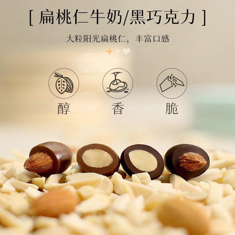 senz心之蹦蹦珠巧克力扁桃仁榛仁麦麸球果仁巧克力罐装办公室零食,淘宝优惠券,粉丝福利购,淘宝优惠卷