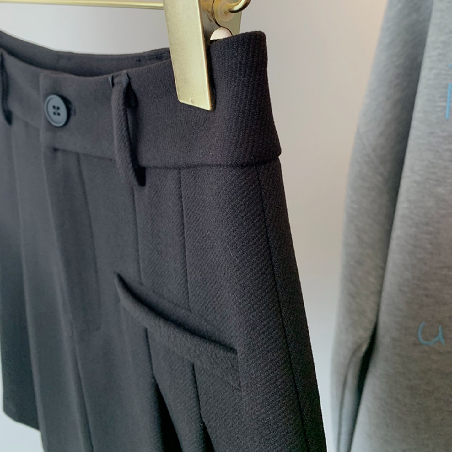 大码女装高腰黑色毛呢超好看冬装半身裙灰色百褶裙胖mm显瘦短裙子,淘宝优惠券,粉丝福利购,淘宝优惠卷