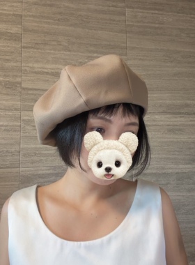 扣扣款国现CA4LA DOU02005冰冰周扬青八角贝雷帽CIRCLET