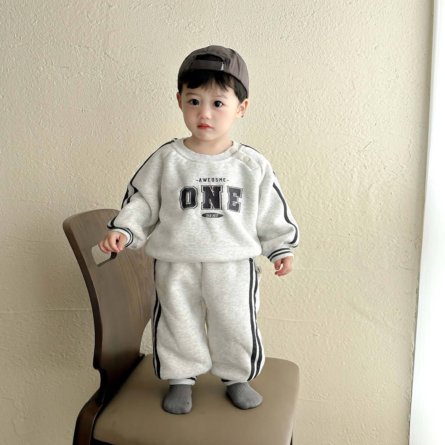 韩版男宝宝秋冬装小童马甲卫衣套装洋气运动婴儿衣服分体外出冬季,淘宝优惠券,粉丝福利购,淘宝优惠卷