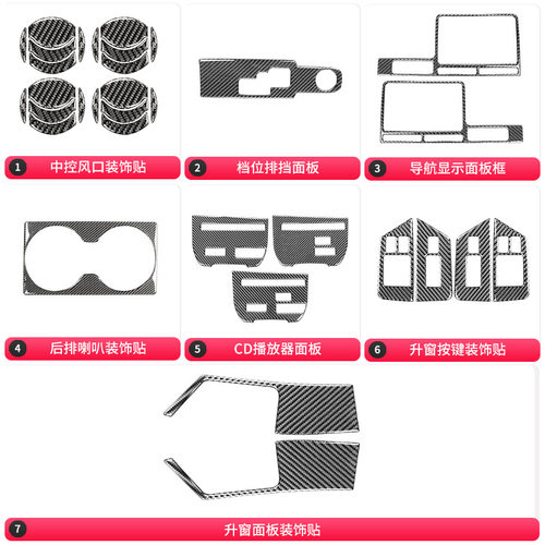 适用于日产尼桑GTR R35内饰改装中控仪表控制面板碳纤维装饰配件 - 图1