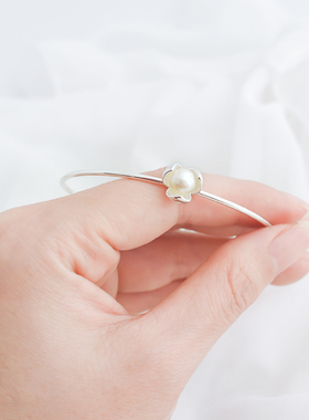 原创手工珍珠日韩风百搭银饰品