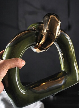 简约现代绳结陶瓷摆件家居客厅