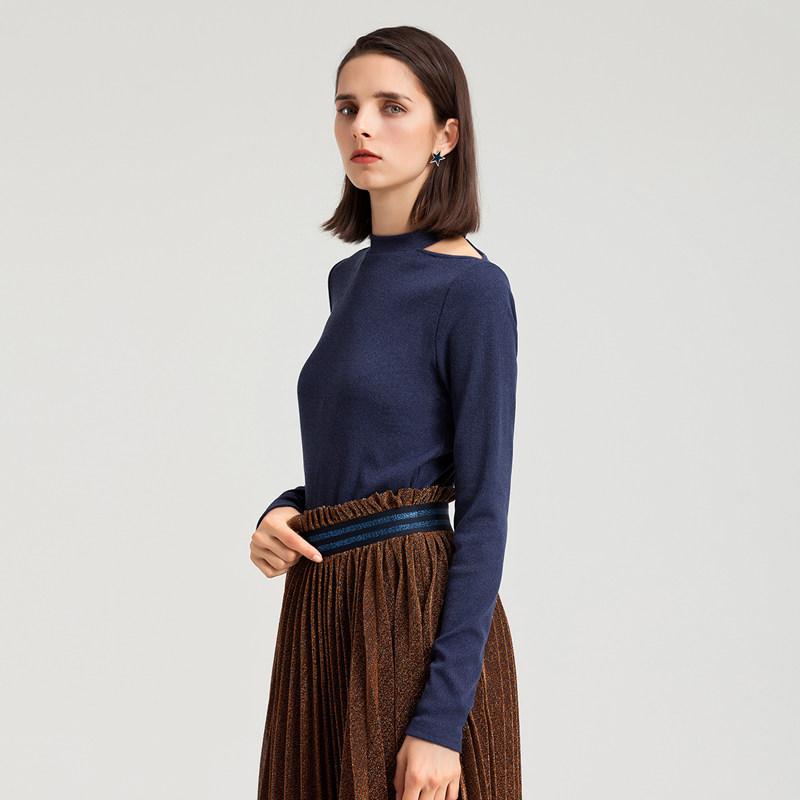 moonbasa /梦芭莎时尚高领秋针织衫 梦芭莎毛针织衫