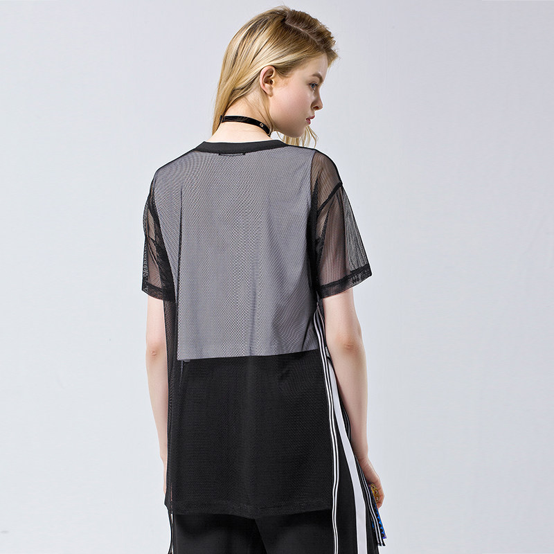 moonbasa /梦芭莎休闲女装网眼t恤 梦芭莎T恤