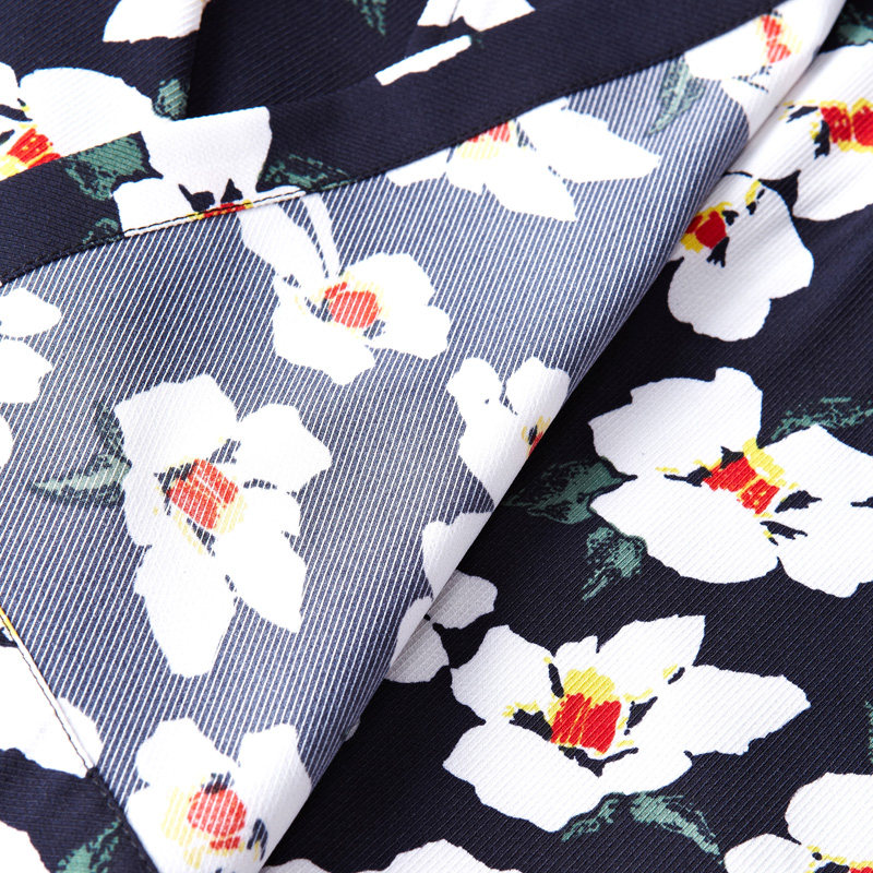 moonbasa夏绑带百搭大花朵半身裙 梦芭莎半身裙