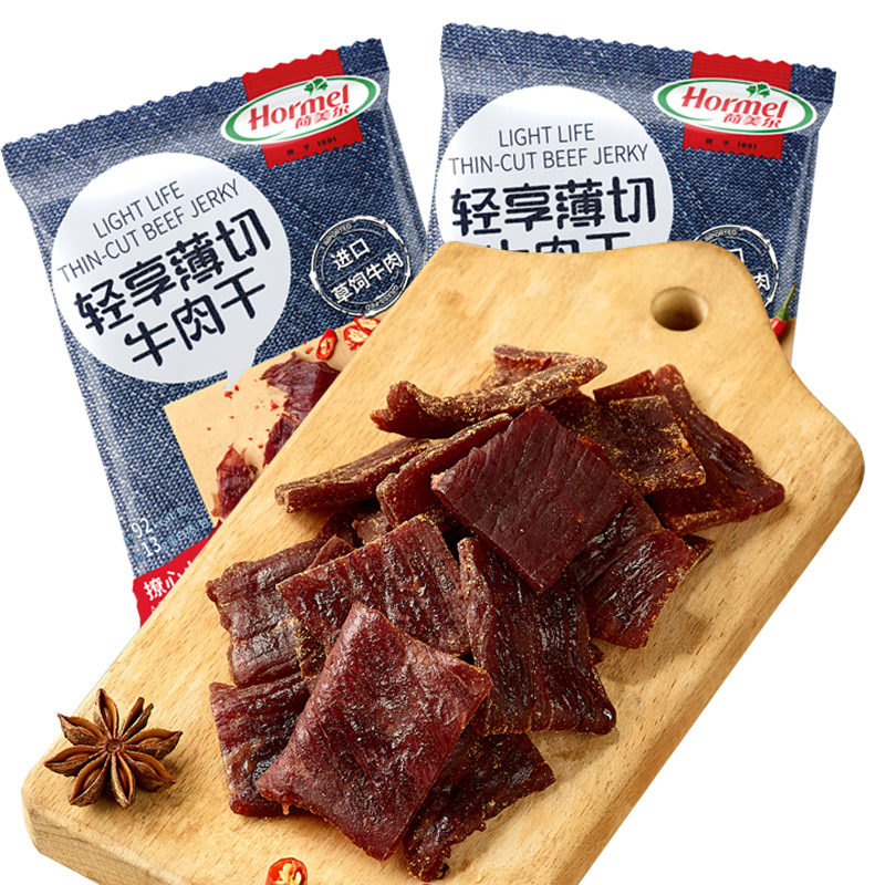 荷美尔轻享薄切撩心小辣风干牛肉片 凯怡食品牛肉类
