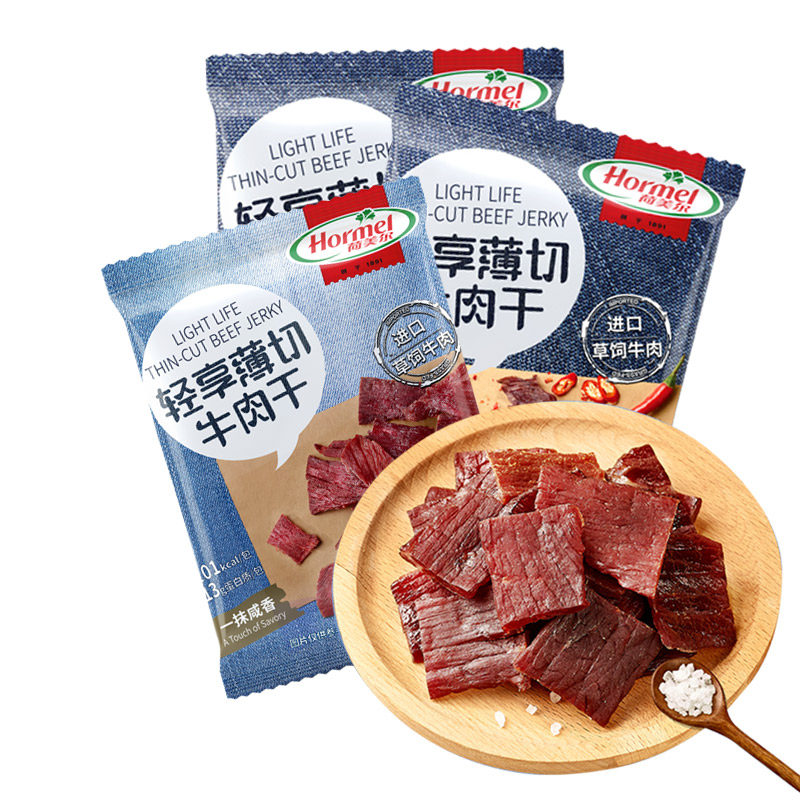 荷美尔轻享薄切撩心小辣风干牛肉片 凯怡食品牛肉类